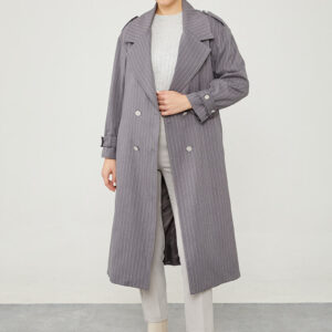 LEVIDORgestreifter Trenchcoat