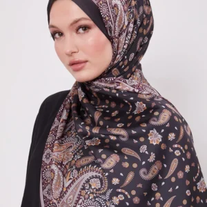 LEVIDOR Indischer Seidenschal mit Blumenmuster